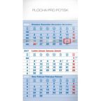 Nejv�t�� obr�zek v�robku kalend�� Kalend�� n�st�nn� 2017 - 3m�s��n� standard/modr� s �esk�mi jm�ny autor neuveden